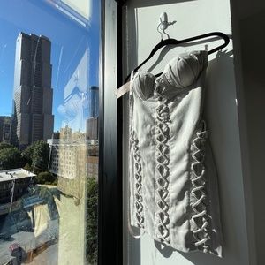 House of CB NWT Medium gray short sleeveless dress